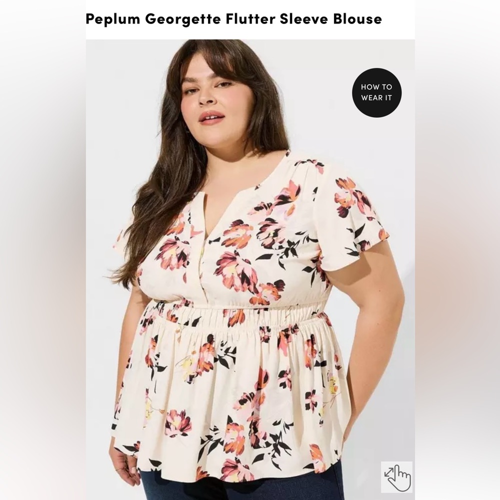 Torrid Size O (10/12) Floral Blouse